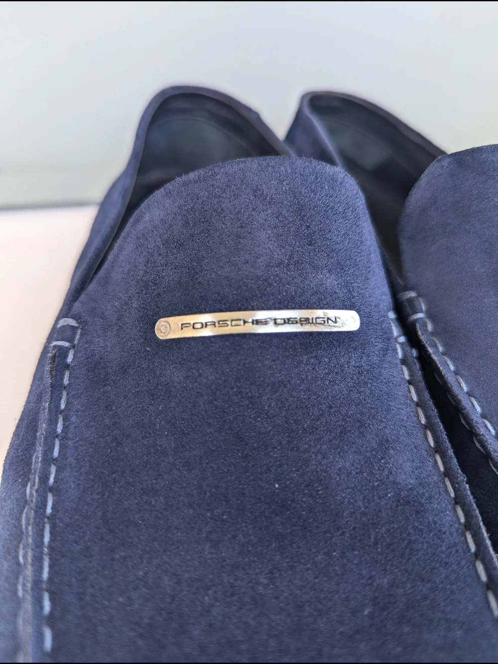 Porsche Design Men's Navy Suede Loafers
